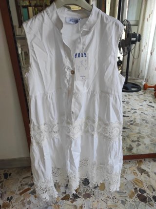 Vestito bianco con pizzo - taglia XS