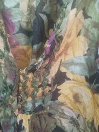 Blusón de seda estampado floral