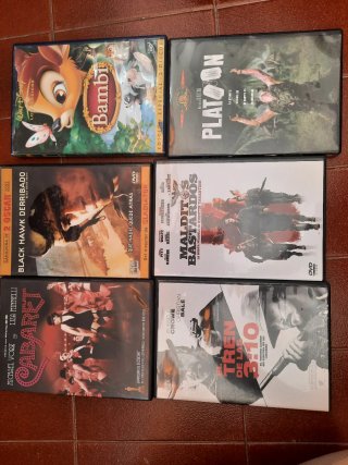 Lote 6 Películas DVD: Bambi, Platoon, Gladiator, B