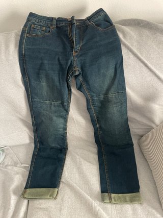 Pantalón vaquero moto mujer