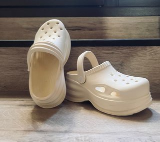 Mules/Zuecos plataforma EVA ligeros blancos T 35,5