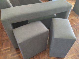 Sofá Chaise Longue Cinza Reversível