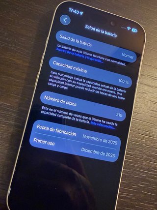 iPhone 17 256GB Blanco como nuevo