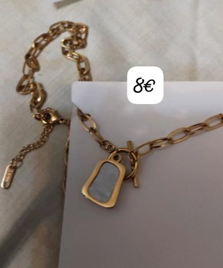 Pulsera eslabones oro y plata