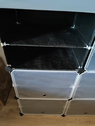 Zapatero modular negro 83x32x156cm