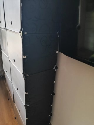 Zapatero modular negro 83x32x156cm