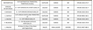 Libros de texto Revoa(sm xerme)4º de primaria.