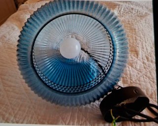 Lámpara colgante de cristal azul