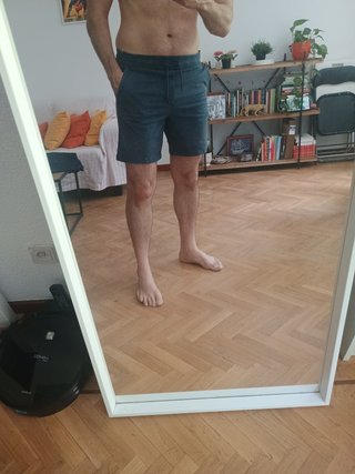 Pantalones cortos azules algodón hombre Zara