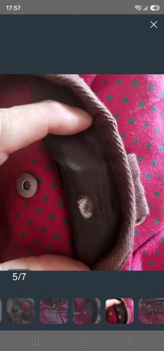 Mochila rosa con detalles marrones