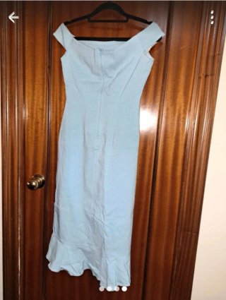 Vestido midi celeste