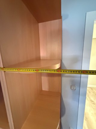 Armario 2 puertas correderas madera y cristal