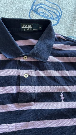 Polo Ralph Lauren Rayas Marino y Lila Talla M