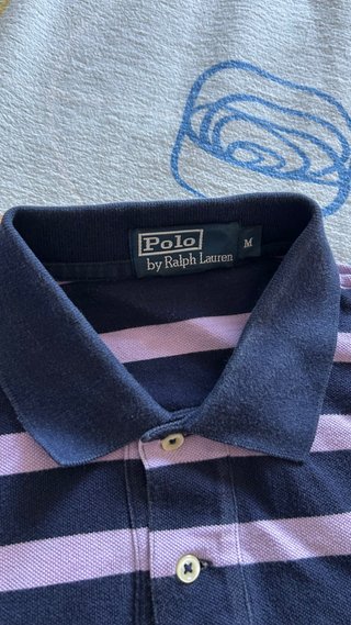 Polo Ralph Lauren Rayas Marino y Lila Talla M