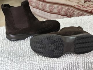 Hogan Stivaletti Chelsea Camoscio Marrone