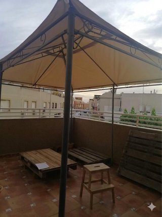 Pérgola 6x3m con techo de lona