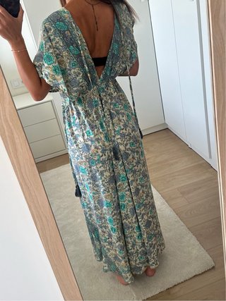 Vestido largo estampado floral
