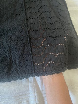 Gonna Oops pizzo cotone nera taglia M