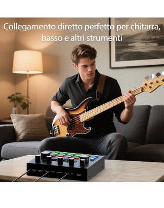 Kit Microfono Podcast Mixer Caster