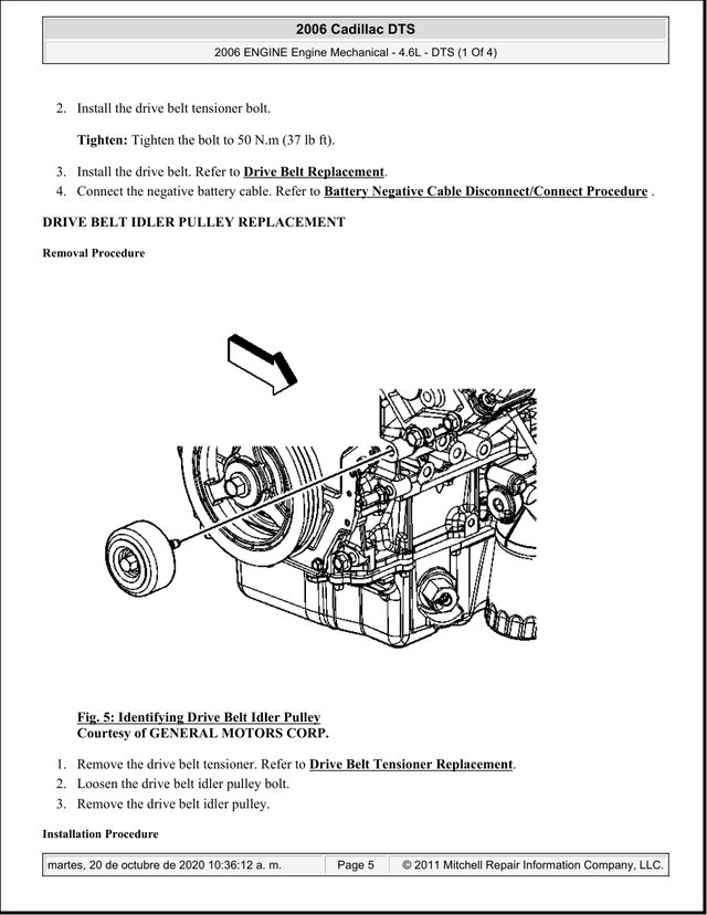 Manual Taller Cadillac DTS 4.6L 2006