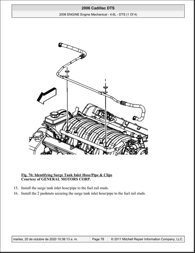 Manual Taller Cadillac DTS 4.6L 2006