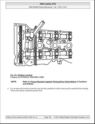 Manual Taller Cadillac DTS 4.6L 2006