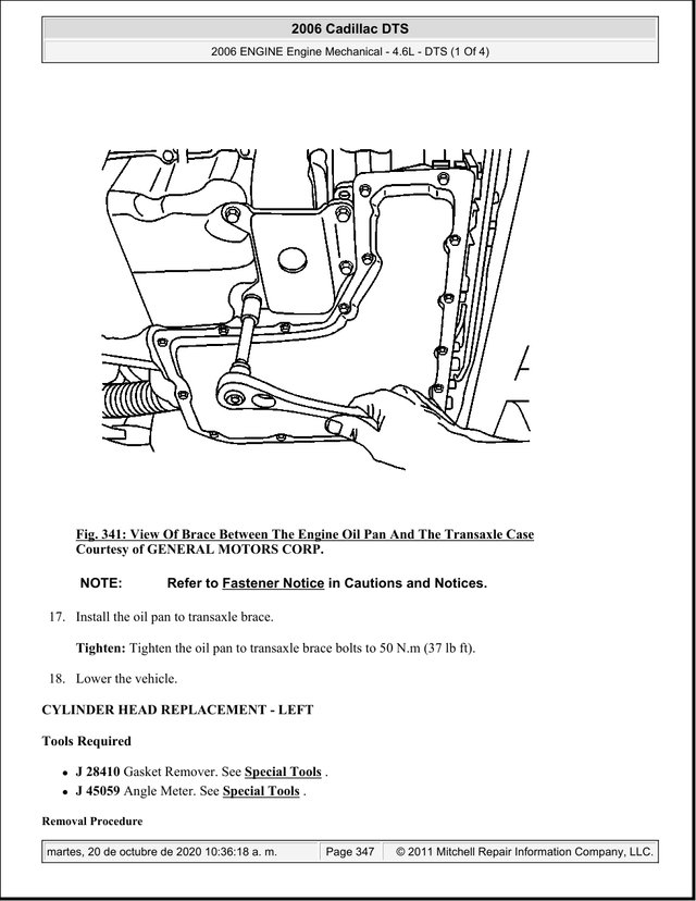 Manual Taller Cadillac DTS 4.6L 2006