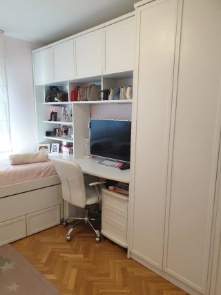 Dormitorio juvenil madera maciza blanco