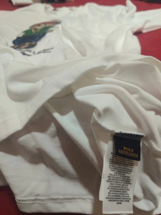 Polo Ralph Lauren Camiseta Oso Blanco Talla L