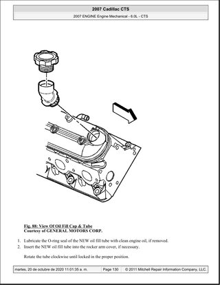 Manual Taller Cadillac CTS 6.0L 2007