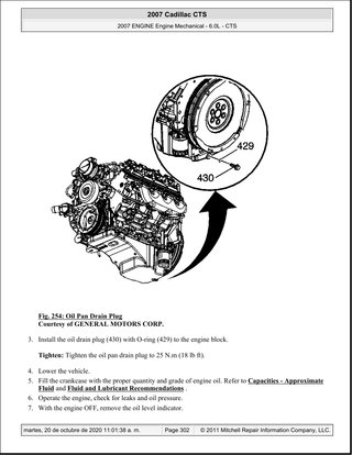 Manual Taller Cadillac CTS 6.0L 2007