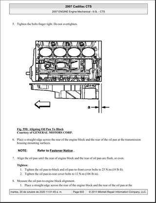 Manual Taller Cadillac CTS 6.0L 2007