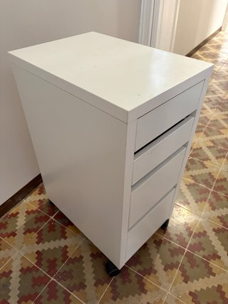 Cajonera MICKE con ruedas Ikea blanca
