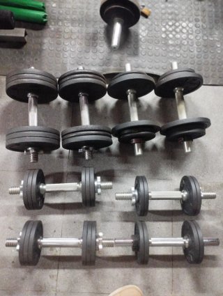 Maquina musculación ,  banco mancuernas y barras