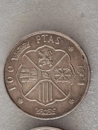2 Monete 100 Peseta 1966 Franco d'argento