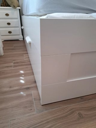 Cama canapé cajones Ikea blanca