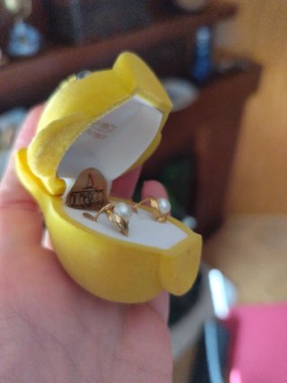Pendientes Infantiles Oro 18K Perlas Nuevos