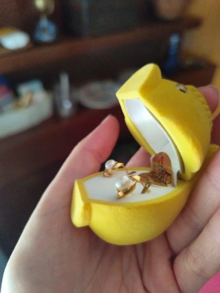 Pendientes Infantiles Oro 18K Perlas Nuevos
