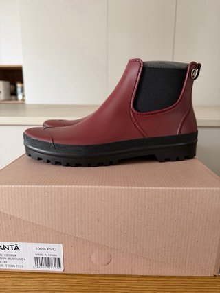 Botas de agua TANTÄ color burdeos y negro