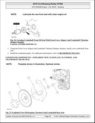 Manual Taller Ford Mustang 4.0 SOHC 2010