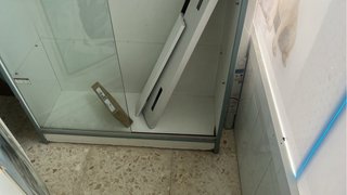 Vitrina Madera y Cristal Blanca