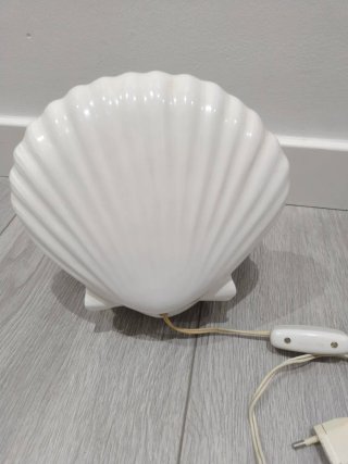 Lámpara Concha de mar Vintage Blanca