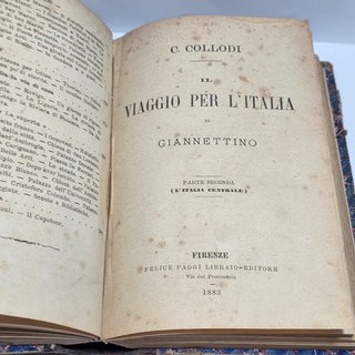 Libro Antico C. Collodi Il Viaggio Per L'Italia