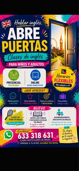 CLASES DE INGLES ONLINE/PRESENCIAL ECONÓMICAS