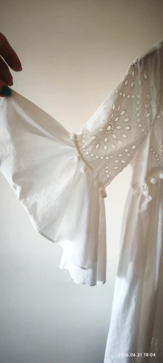 Vestido blanco tipo ibicenco Talla S