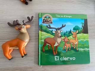 Lote de libros de animales con muñecos