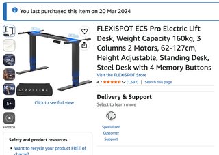 Flexispot Escritorio Elevable Negro