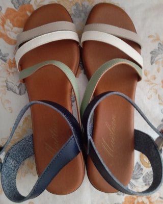 Sandalias de tiras multicolor