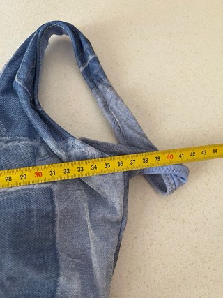 Costume da bagno patchwork blu
