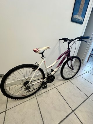 Bicicleta Montaña Mujer Morado/Blanco